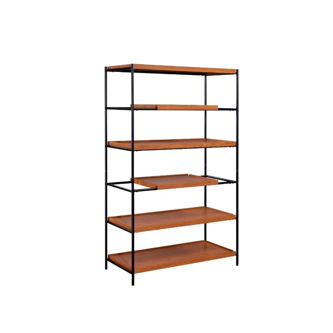 Acme Furniture Oaken Honey Oak Black Bookshelf ACM-92677