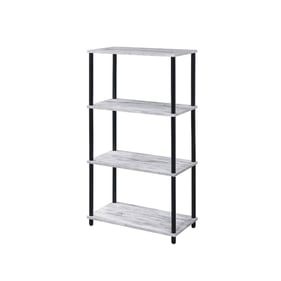 Acme Furniture Nypho Antique White Black Bookshelf