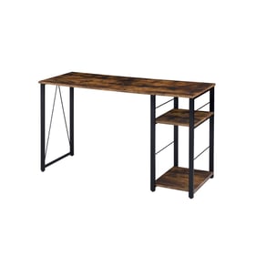 Acme Furniture Vadna Weathered Oak Black Writing Desk