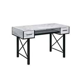 Acme Furniture Settea Antique White Black Computer Desk