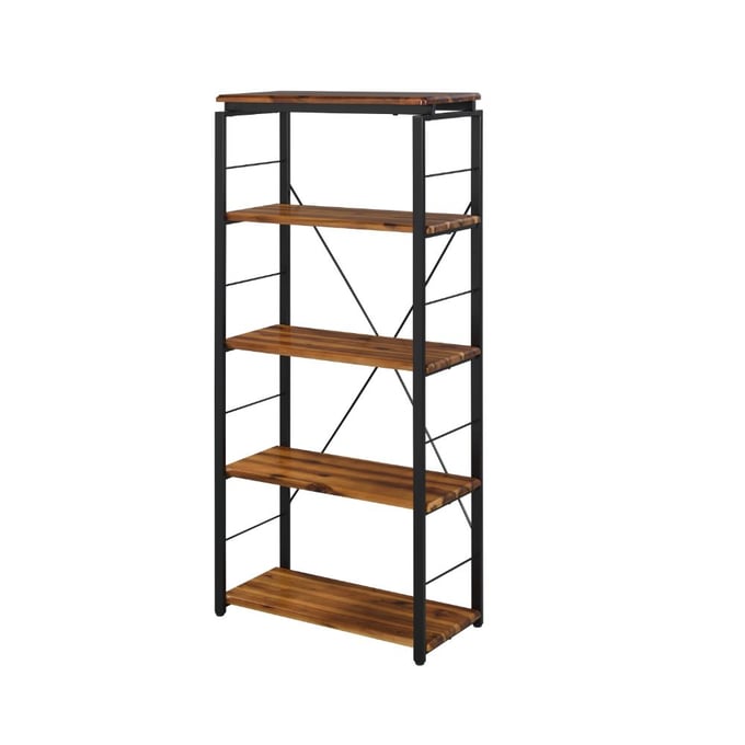 Acme Furniture Jurgen Oak Black Bookshelf ACM-92912