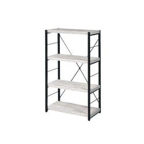 Acme Furniture Jurgen Antique White Black Bookshelf