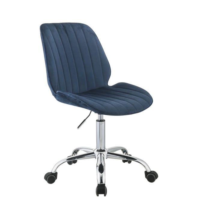 Acme Furniture Muata Twilight Blue Chrome Office Chair ACM-92932