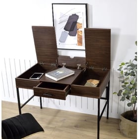 Acme Furniture Verster Oak Black Writing Desk With USB