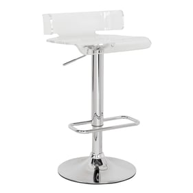 Acme Furniture Rania Clear Chrome Swivel Adjustable Stool