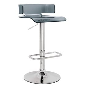 Acme Furniture Rania Gray Chrome Swivel Adjustable Stool