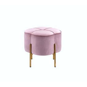 Acme Furniture Bergia Blush Pink Ottoman