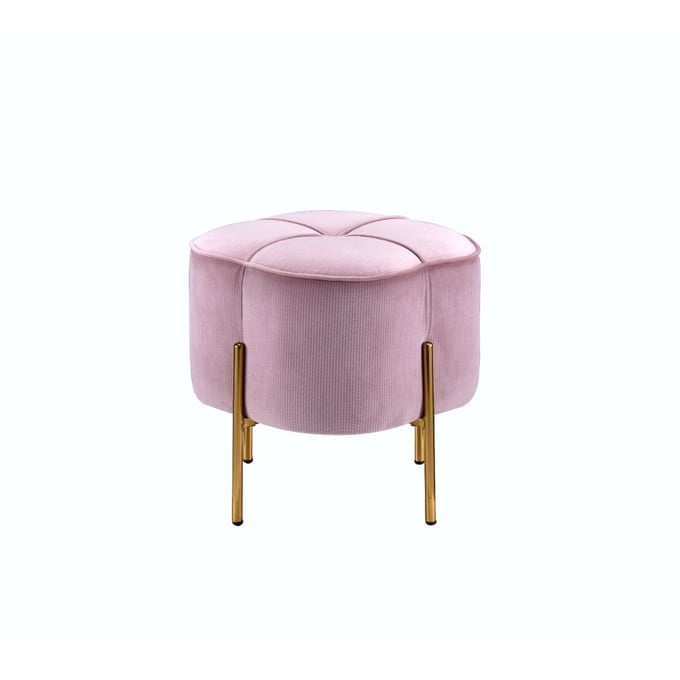 Acme Furniture Bergia Blush Pink Ottoman ACM-96462