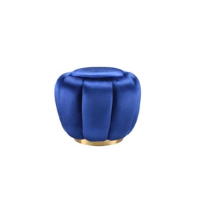 Acme Furniture Heiress Sapphire Blue Ottoman