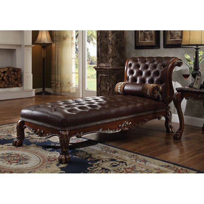 Acme Furniture Dresden Cherry Oak One Pillow Chaise ACM-96487