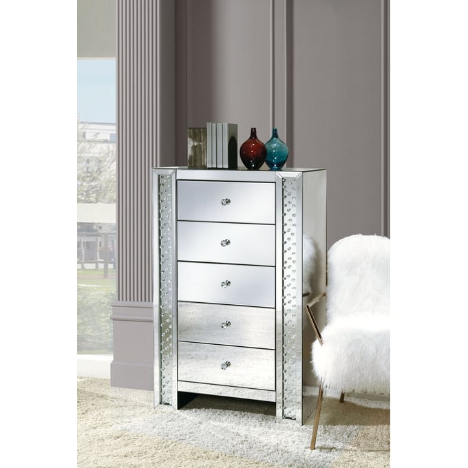 Acme Furniture Nysa Mirrored Cabinet ACM-97304