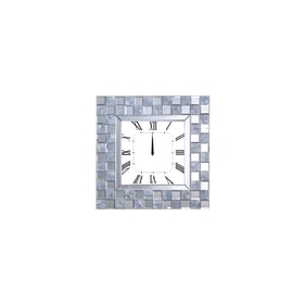 Acme Furniture Nasa Mirrored Mother Pearl Wall Clock