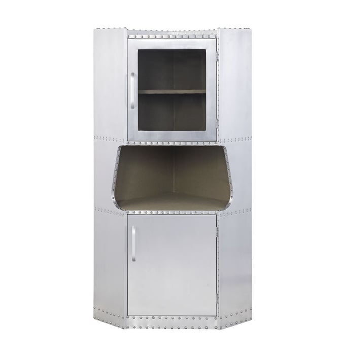 Acme Furniture Brancaster Aluminum Corner Cabinet ACM-97710