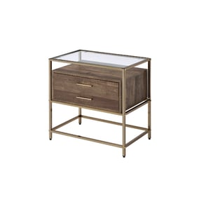 Acme Furniture Knave Walnut Champagne Accent Table