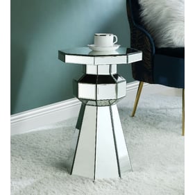 Acme Furniture Dominic Mirrored Pedestal Stand