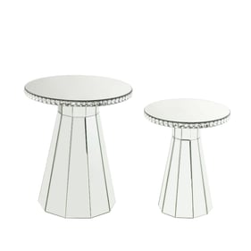 Acme Furniture Lotus Mirrored Accent Table