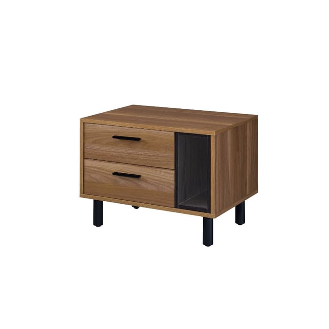 Acme Furniture Trolgar Brown Oak Black Accent Table ACM-97964