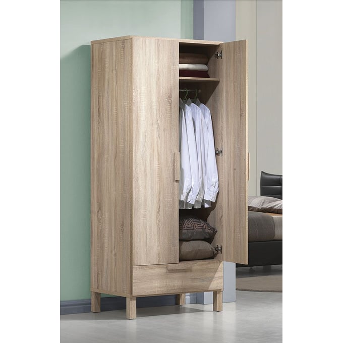 Acme Furniture Odella Light Oak Wardrobe with Drawer ACM-98090