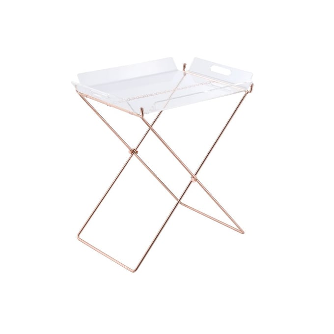 Acme Furniture Cercie Clear Acrylic Copper Tray Table ACM-98189