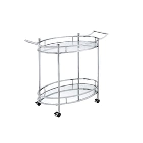 Acme Furniture Jinx Clear Chrome Serving Cart