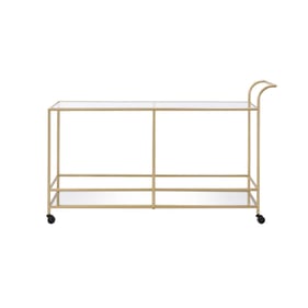 Acme Furniture Kenda Clear Gold Serving Cart