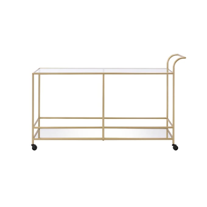 Acme Furniture Kenda Clear Gold Serving Cart ACM-98425