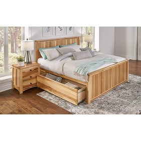 A-America Adamstown Natural 4pc Bedroom Set With Queen Storage Bed