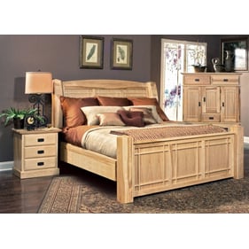 A-America Amish Highlands Natural 2pc Bedroom Set with King Arch Panel Bed