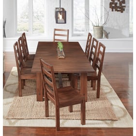 A-America Anacortes Mahogany 9pc Dining Room Set with Trestle Table