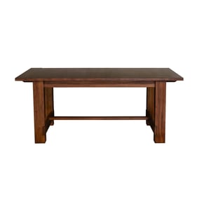 A-America Anacortes Mahogany 16 inch Leaves Trestle Table