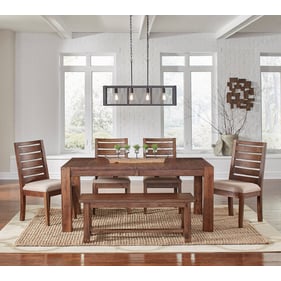 A-America Anacortes Mahogany 6pc Dining Room Set with Leg Table