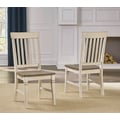 Beacon Slatback Side Chair with Wood Seating