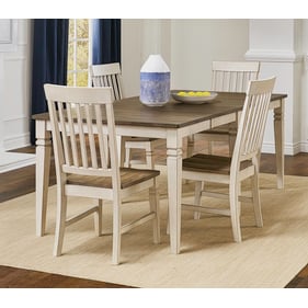 A-America Beacon Smokey White Peppercorn 5pc Dining Room Set