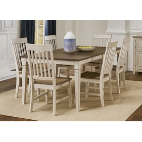 A-America Beacon Smokey White Peppercorn 7pc Dining Room Set