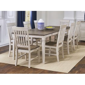 A-America Beacon Smokey White Peppercorn 9pc Dining Room Set