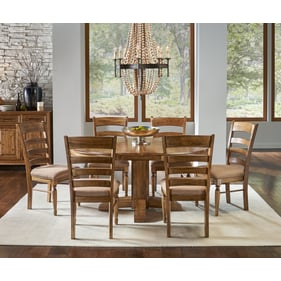 A-America Bennett Smoky Quartz Fabric 7pc Dining Room Set