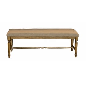 A-America Bennett Smoky Quartz Fabric Upholstered Bench