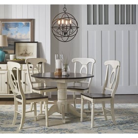 A-America British Isles Chalk Cocoa Bean Drop Leaf 5pc Dining Room Set with...