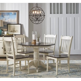 A-America British Isles Chalk Cocoa Bean Drop Leaf 5pc Dining Room Set with...