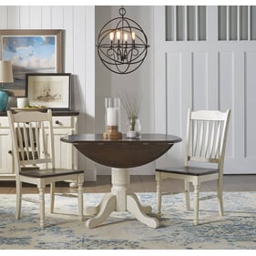 A-America British Isles Chalk Cocoa Bean Drop Leaf 3pc Dining Room Set with...