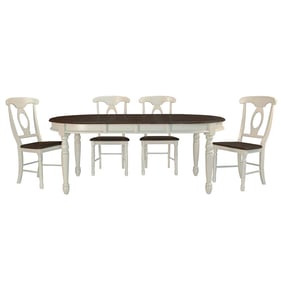 A-America British Isles Chalk Cocoa Bean 5pc Dining Room Set with Napoleon ...