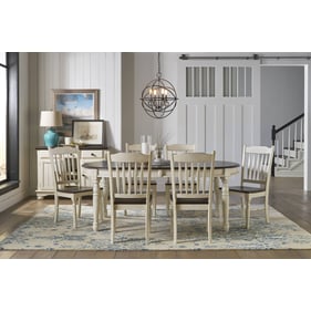 A-America British Isles Chalk Cocoa Bean 7pc Dining Room Set with Slatback ...