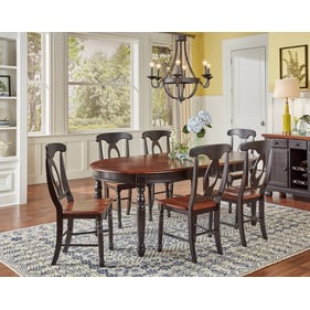 A-America British Isles Oak Black 7pc Dining Room Set with Napoleon Chair