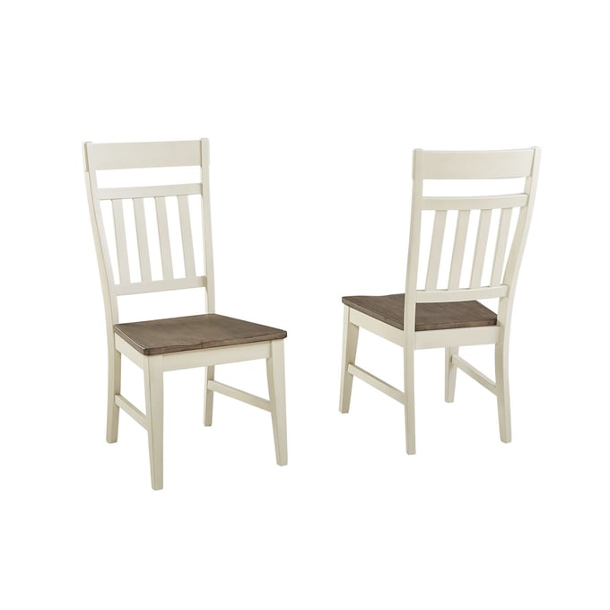 2 A-America Bremerton Saddledust Oyster Splatback Side Chairs AAF-BRMSO2352