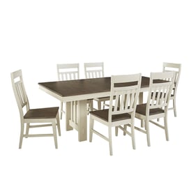 A-America Bremerton Saddledust Oyster 7pc Dining Room Set