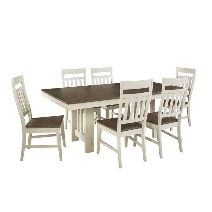 A-America Bremerton Saddledust Oyster 7pc Dining Room Set AAF-BRMSO-DR-S2