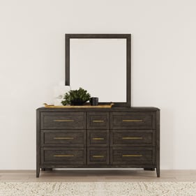 A-America Bryson Grey Brown Dresser and Mirror