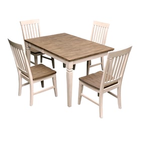 A-America Beacon Smokey White Peppercorn 5pc Dinette Room Set