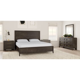 A-America Bryson Grey Brown 4pc Bedroom Set with Queen Panel Bed