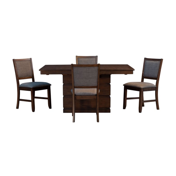 A-America Chesney Falcon Brown 5pc Dining Room Set AAF-CHSFB6300-2692-DR-S1